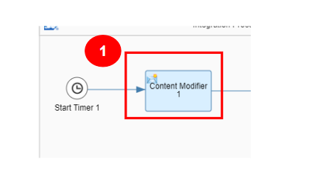 In the i-flow, add a content modifier connecting to the start timer.