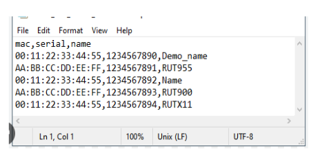 CSV (Comma Separated Values)